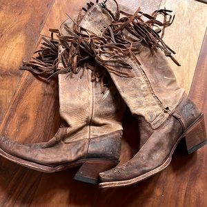 Tony lama boots with fringe!!